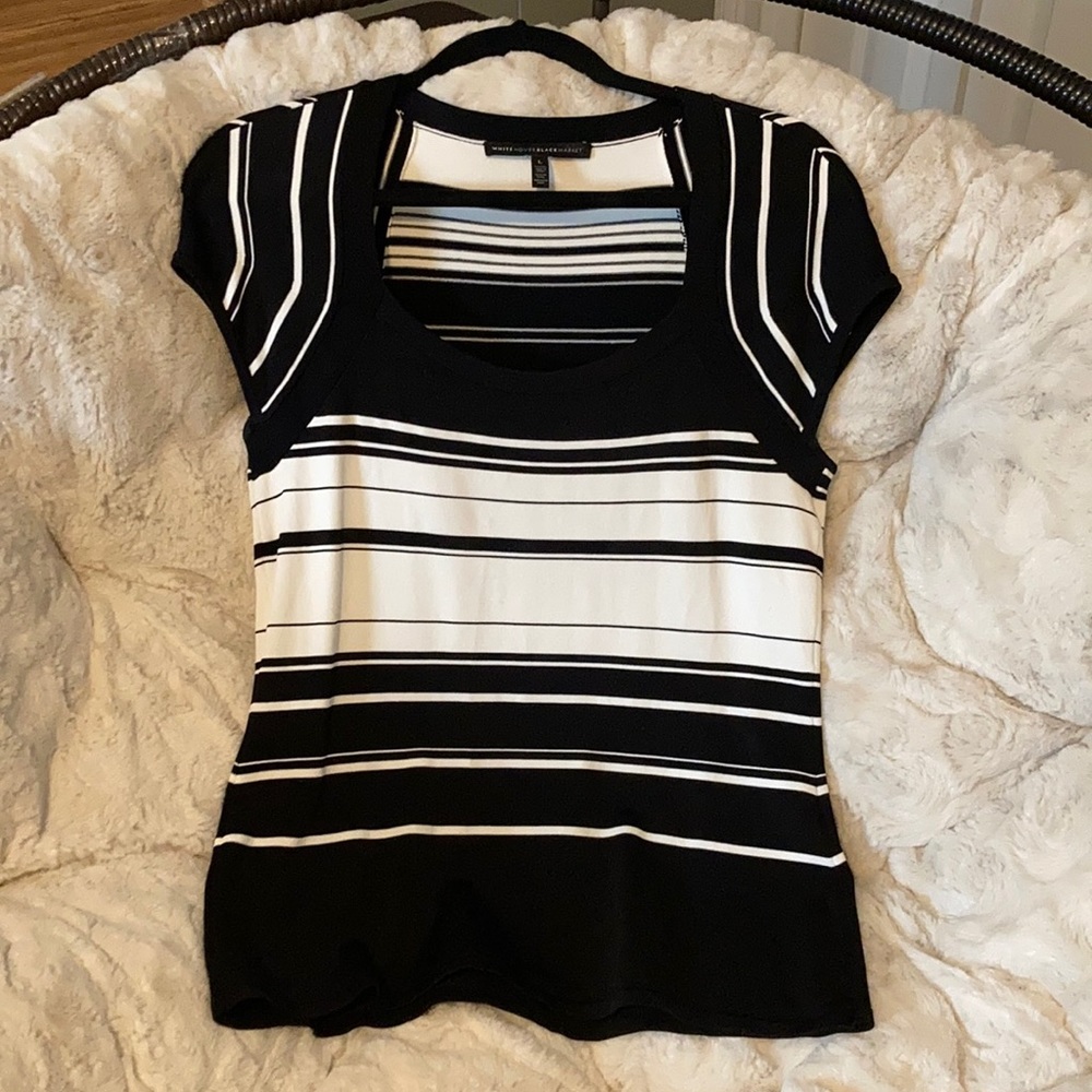 White House black market striped top NWOT